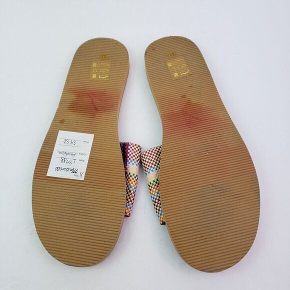 Madewell The Maddie Womens Size 8.5 Dandelion Multi Slip On Casual Slide Sandal - Picture 8 of 9
